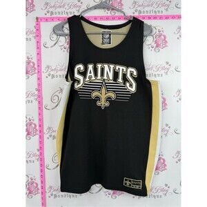 NFL team tank top jersey New Orleans Saints Black & Gold Mesh Team Tank